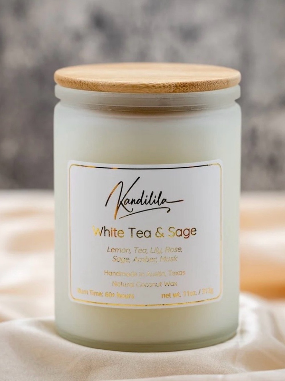 White Tea & Sage Candle — White